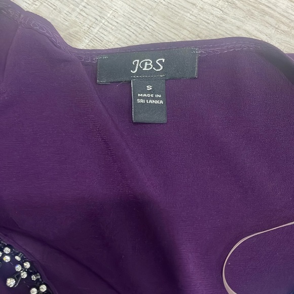 JBS stunning deep purple embellished blouse -S - Picture 10 of 14